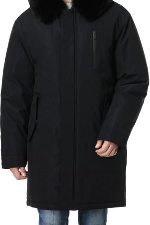 Men's Waterproof Winter Coat Warm Long Down Parka Coat Wind and Water Resistant Puffer Jacket with Hooded