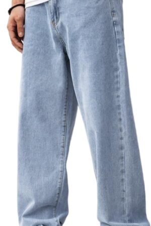 Baggy Jeans for Men Y2K Streetwear Vintage Wide Leg Loose Fit Denim Pants Hip Hop Skater Carpenter Jeans