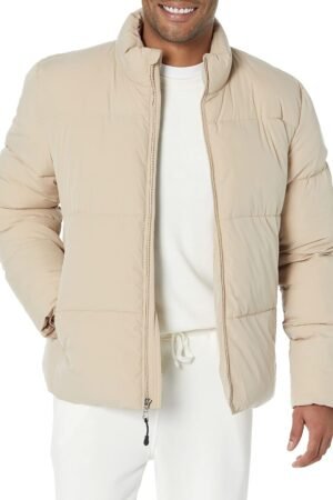 Men's Mock Neck Heavyweight Puffer Coat (Available in Big & Tall)